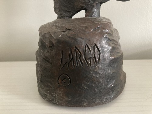 Native American Bronze Statue by J. Largo 12-1/2 in. Tall With Paperwork - Picture 8 of 17