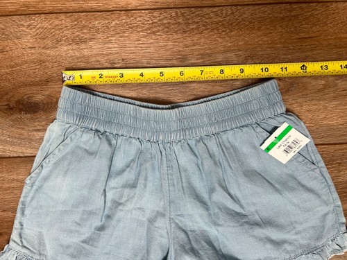 Girls Denim Ruffle Hem Shorts - Size M 7/8 Nordstrom  100% cotton - Picture 3 of 8