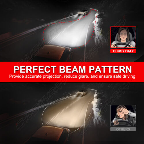 9003 / H4 LED Headlight Bulbs Kits Hi/Lo Beam Super Bright Cool White 6500K 2Pcs - Picture 9 of 13
