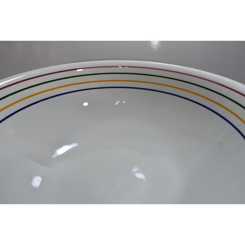 La Primula Italy Mixing Pasta Salad Bowl Large Rainbow Ribbed Ceramic 13" x 5" - Picture 10 of 17