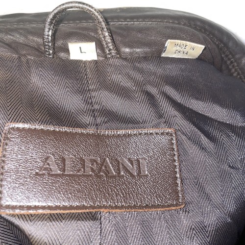 Alfai Herren Echtleder Full Zip Jacke Größe L - Bild 9 von 13