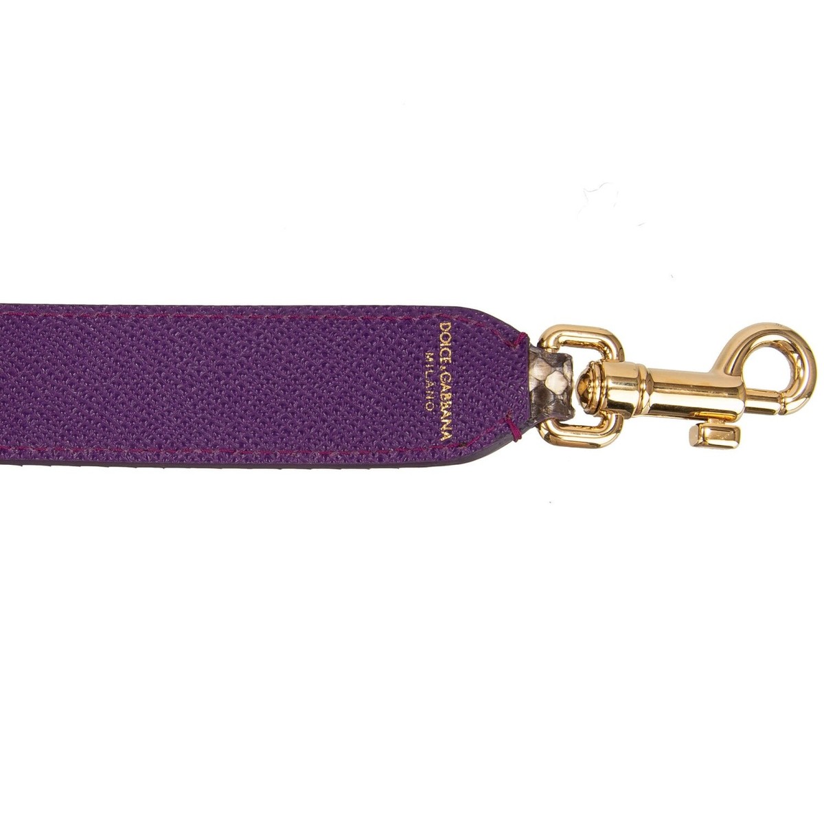DOLCE & GABBANA カレット フリント ホンチョ F5N33TGDS12 HH98D DOLCE & GABBANA Snake Leather Bag Strap Handle Green Purple
