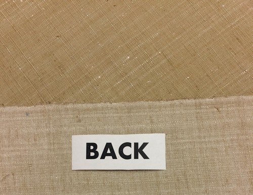 TELA TAPICERÍA CORTINAS COWTAN & TOUT SHAN TRIGO BEIGE 100% SEDA POR YARDA 40"W - Imagen 3 de 4