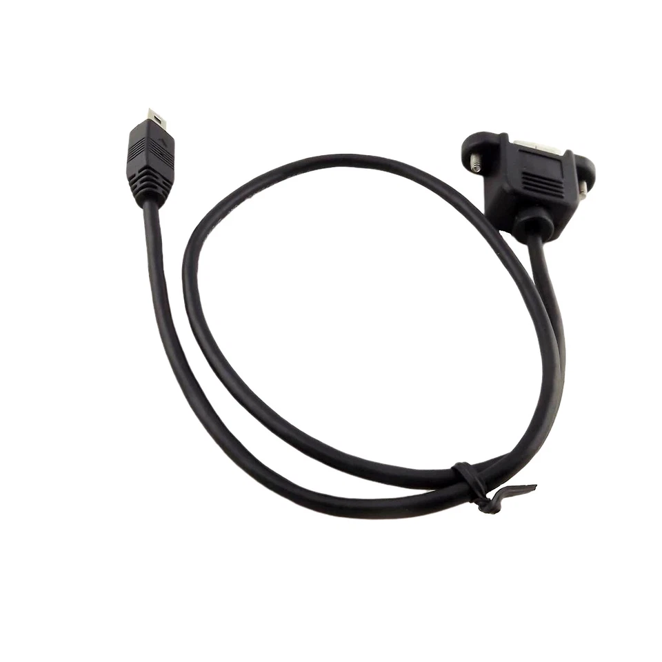 10x USB 2.0 B Female Socket Printer Panel Mount To Mini USB 5Pin Male Cable 50cm - Image 3 of 4