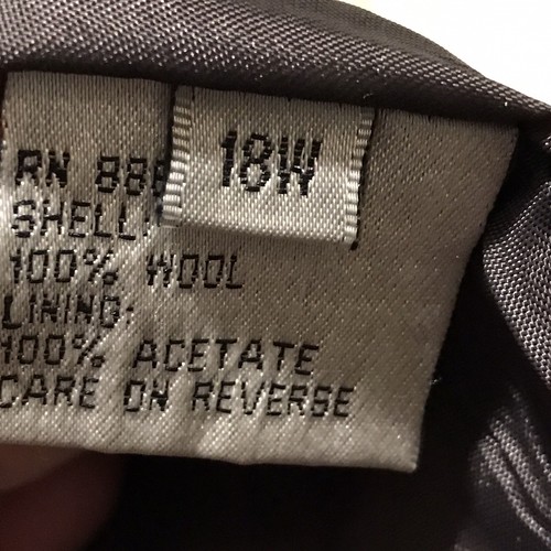 John Meyer of Norwich Vintage Beaded Gray Evening Blazer Sz 18W 100% Wool Lined - Picture 15 of 22