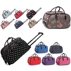 Womens Polka Dot Travel Bags Holdall Hand Luggage Las Weekend Image Is Loading Womens Polka Dot Travel Bags Holdall Hand Luggage