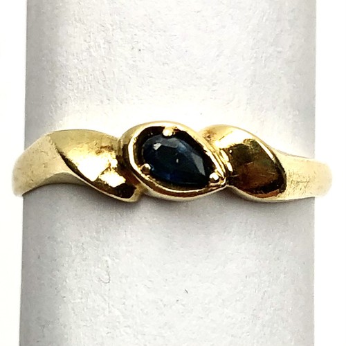 Vintage 18k massiver Gelbgold natürlicher Topas Edelstein Ring Größe 6,75, 2,2 Gramm - Bild 5 von 10