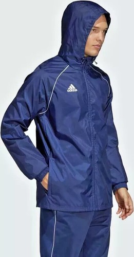 NUEVO CON ETIQUETAS Raro Adidas CORE18 Fútbol Lluvia Chaqueta CV3694 Cortavientos Azul Talla S