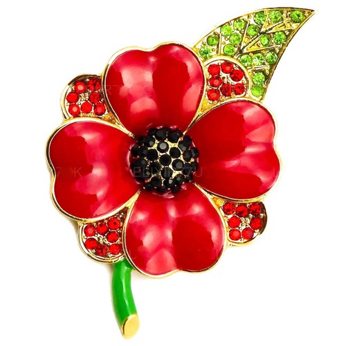 Red Rose Crystal Enamel Flowers Tulip Daisy Brooch Badge for Women Pins Brooches - Picture 38 of 63