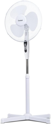 40cm Pedestal Fan with 3 Speed Settings Adjustable Height Oscillating White - Picture 8 of 13