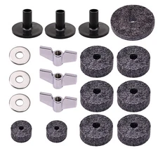 18pcs/Set Drum Accessories Felt Pad/Wing Nut/Cymbal Sleeve Base for Drum Set