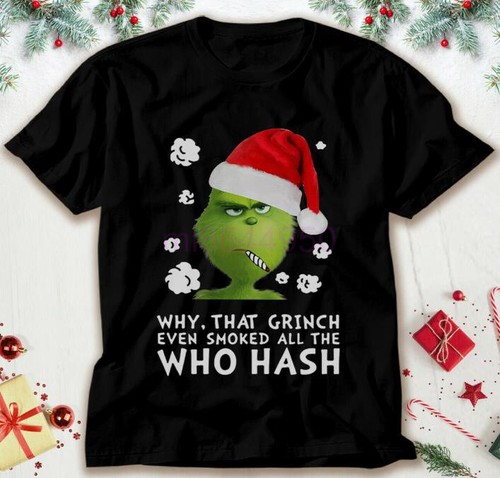 NEW 2023 LADIES MEN The Grinch T-Shirt WOMEN Christmas Xmas T Tee Grinch TOPS - Picture 6 of 19