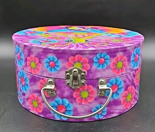 Vtg Lisa Frank Diva Dragonfly Round Storage/Train Box * SEE DESCRIPTION - Picture 5 of 14