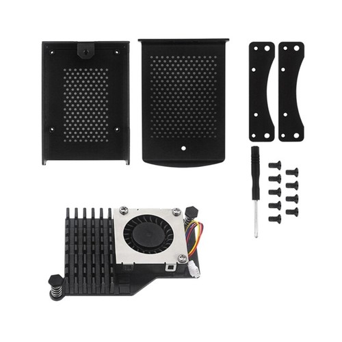 Mesh Aluminum Alloy Metal Case with Cooling Fan Heatsink for RPI 5 - Afbeelding 5 van 10