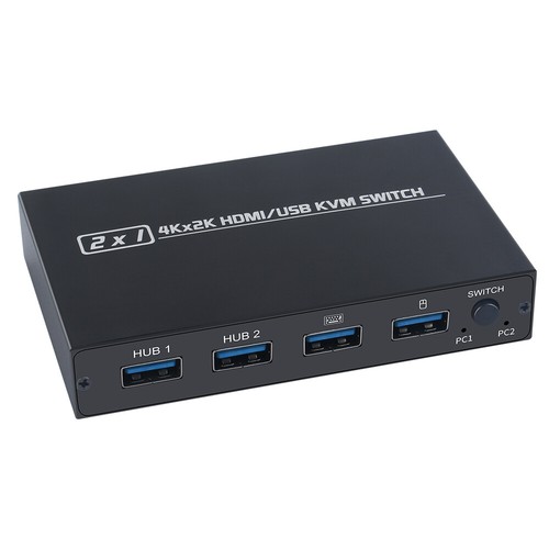AIMOS AM-KVM 201CL 2-In-1 /USB KVM Switch 4K 2 Port 2 Hosts Share 1 S8Q8 - Picture 1 of 11