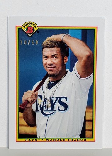2021 Bowman Transcendent VIP Wander Franco SSP /50 1990 RETRO THROUGH THE YEARS - Picture 2 of 7