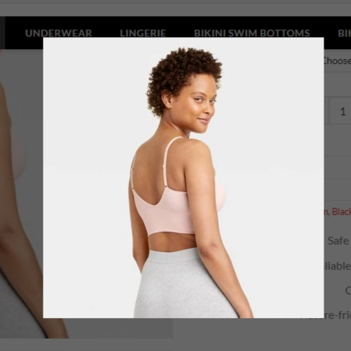 Auden Women's Seamless Brami Bra Cami Pink Size Medium - Picture 4 of 14