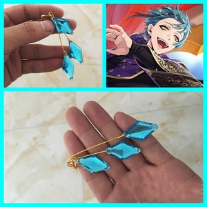 1pc Twisted Wonderland Floyd Jade Cosplay Prop Earring Clips 1pc Twisted Wonderland Floyd Jade Cosplay Prop Earring Clips