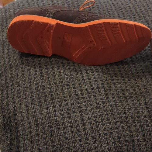 Stafford Brown Men's 10M Suede Wingtip Shoes W/ Orange Accents. Tailored Culture - Picture 5 of 9