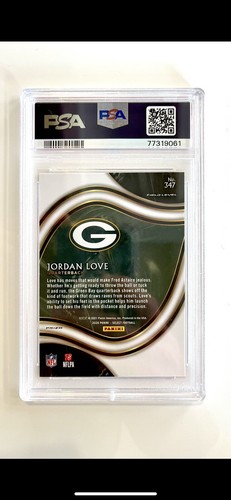 2020 Select Jordan Love Rookie Field Level Silver Prizm RC #347 PSA 9 - Picture 3 of 3