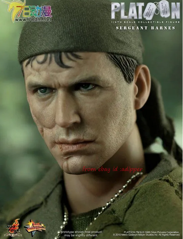 ホットトイズ　プラトーン　バーンズ BARNES 1/6 Perfect Hot Toys Mms141 1/6 Field Platoon Sergeant Barnes