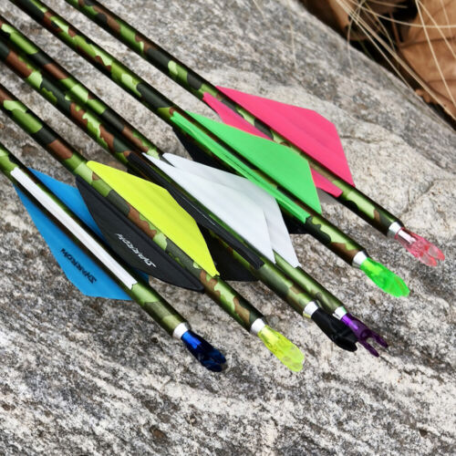 30" Pure Carbon Arrow Spine340 ID6.2mm Camo RecurveBow Compoundbow Shoot Hunting - Picture 14 of 21