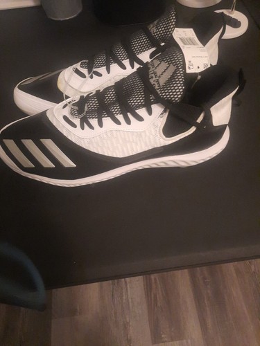 ADIDAS ICON V BOUNCE ICED EE4131 BLK/WHT/METAL Mens Cleats - Picture 2 of 6