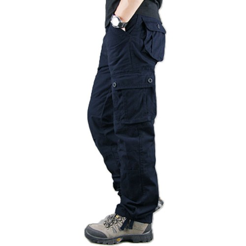 Man Pants Multi-pocket Trousers Trousers Cargo Pants High Waist Outdoor ṑ - Picture 6 of 24