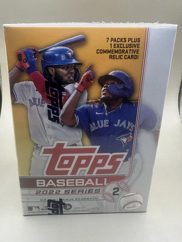 2022 Topps Series 2 Sealed Blaster - 7 Packs & 1 Commemorative Relic Card