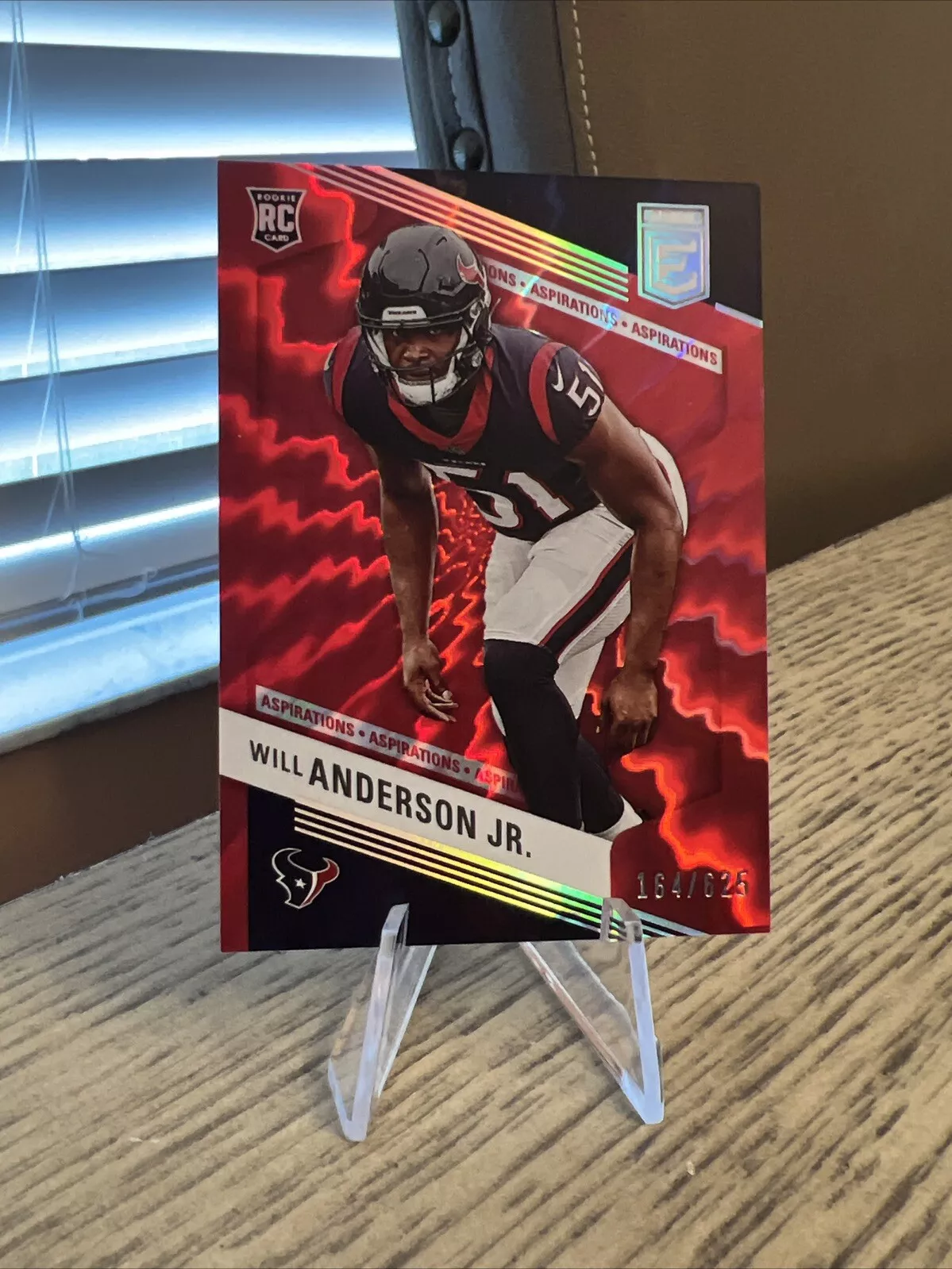 WILL ANDERSON JR. 2023 DONRUSS ELITE ASPIRATIONS RED SHIMMER RC #196 /625 🔥