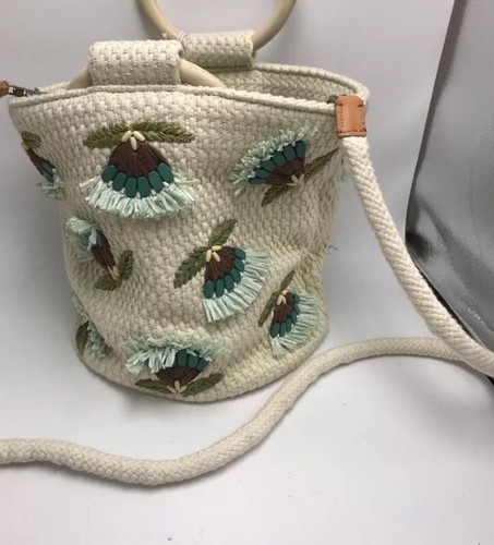 Lucky brand flower cross body raffia Tote Handbag L1 $108 - Picture 4 of 4