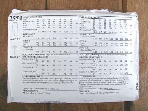 Fitted Straight Skirt Sewing Pattern Style 2554 Women’s Size 10-22 Uncut - Picture 4 of 6