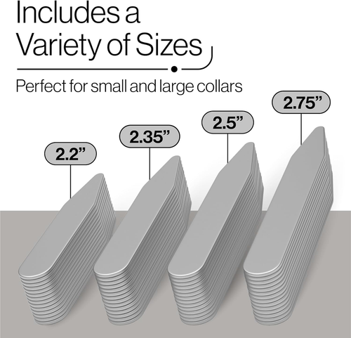 56 Collar Stays for Men's Dress Shirts - Premium Dress Shirt Collar Inserts, 4 S - Picture 4 of 7