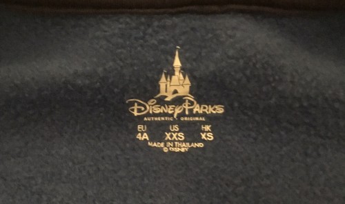 Disney Parks Kids' Mickey Graphic Blue Striped Pile Lined Hood XXS Zip Jacket - Picture 7 of 9