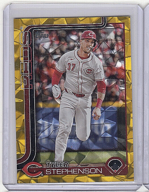 2025 TOPPS SERIES #1 TYLER STEPHENSON GOLD DIAMANTE SP#12/50 CINCINNATI REDS 🔥