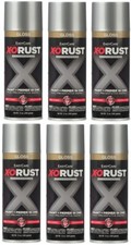 X-O Rust XOP10-AER Aluminum Silver Anti-Rust Enamel Spray Paint- Pack of 6