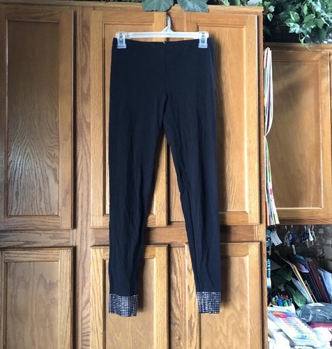 Wolford Crystal Trimmed Ankle Leggings Black Women’s Size Medium - Picture 2 of 14