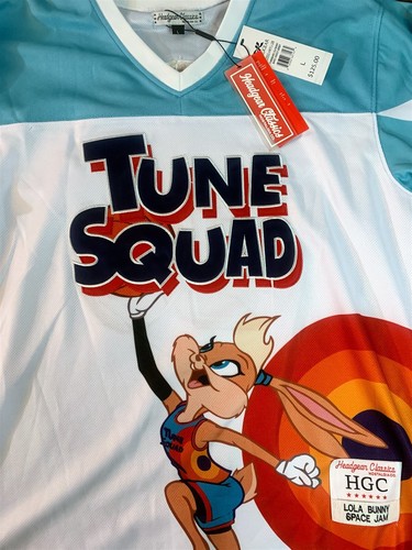 TUNE SQUAD Lola Hase Kopfbedeckung Klassiker Hockey blaugrünes Trikot ~ ungetragen ~ M L XL - Bild 2 von 6
