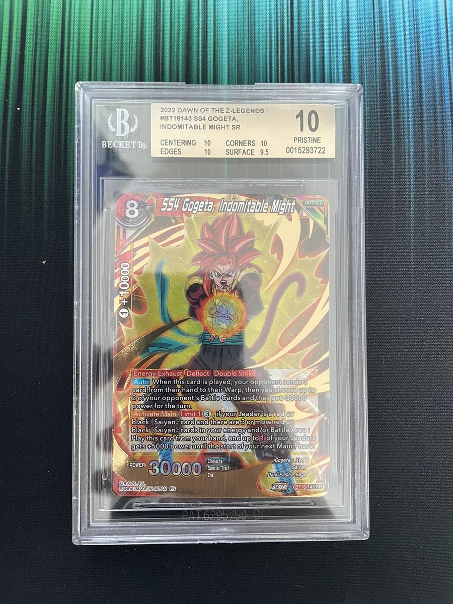 [BGS9.5]ドラゴンボールカードゲーム ゴジータSS4 BT18-143 SS4 Gogeta Indomitable Might BT18-143 SR Dawn of the Z