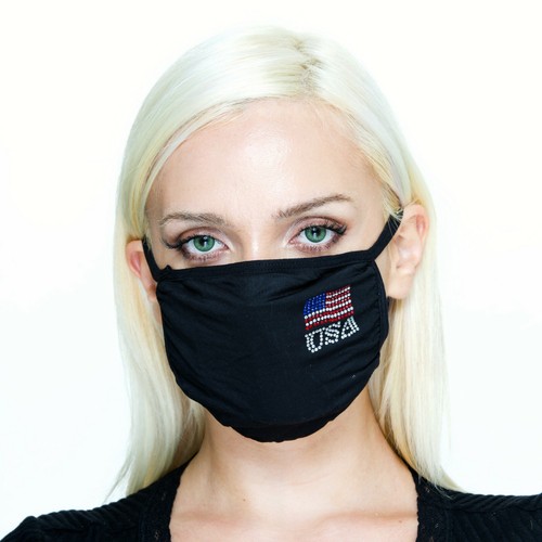 Máscara facial de moda estrás cristal ostentoso + filtro 5 capas pm 2,5 - stock de EE. UU. ✅ - Imagen 20 de 20