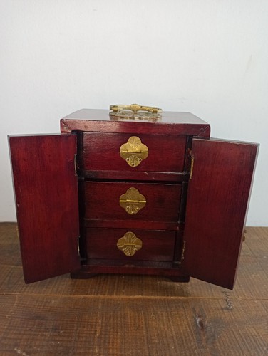 JOYERO CHINO VINTAGE ESMALTE CLOISONÉ CON CERRADURA Y LLAVE - Imagen 11 de 15