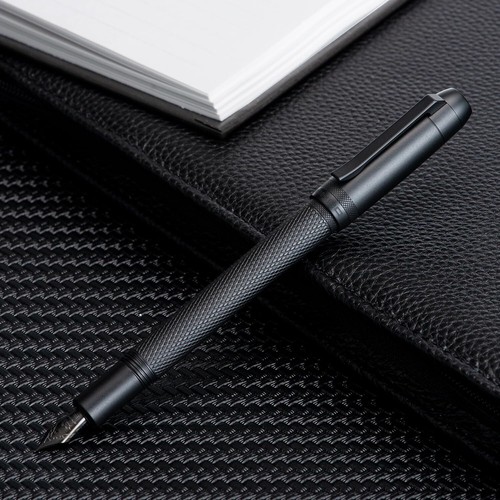 Jinhao 92 Black Fountain Pen Medium Nib Solid Metal with Converter Smooth Wri... - Picture 7 of 8