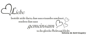 Details Zu Liebe Besteht Nicht Darin 75x27cm De Saint Exupery Wandtattoo Spruch
