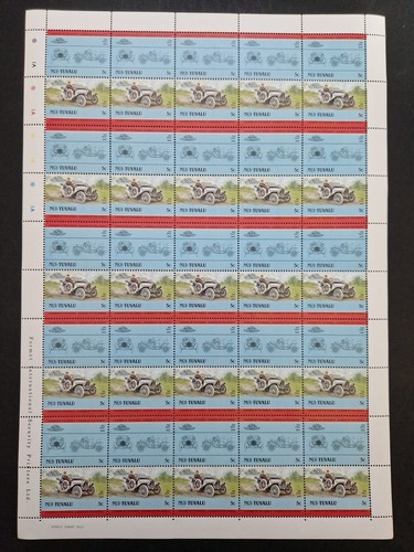 Nui-Tuvalu, 5c, 1909 Buick, Motor Cars, MNH Full Sheet #B19971