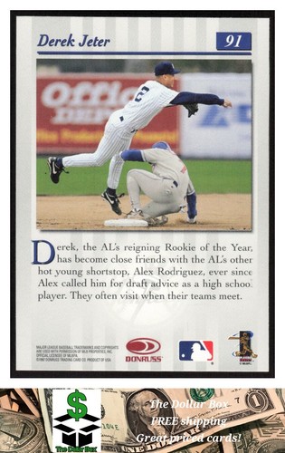 1997 Studio Portraits #91 Derek Jeter - New York Yankees - Picture 2 of 2