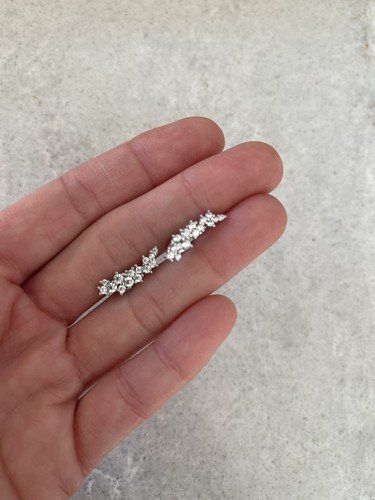 Swarovski Neu mit Etikett Silber Post Ear Krabbel Ohrringe für Piercing Ohren Krabbel Ohrstecker - Bild 2 von 5