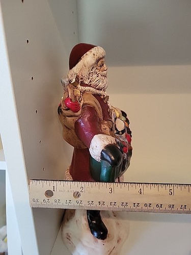 De Colección Viejo Mundo Papá Noel Regalos Navidad Aficionado Firmado Pintado a Mano Cerámica LEER - Imagen 15 de 15
