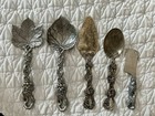 Lot Of 5 Vintage Arthur Court & Godinger Metal Salad Serving Set  Grape Leaf