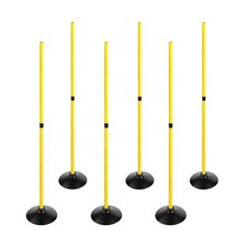 ASENVER Soccer Agility Poles Set Detachable Sports Trainning Speed Pole Slalo...