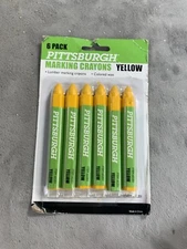 Lumber Marking Crayons 6-Pack of Yellow 
